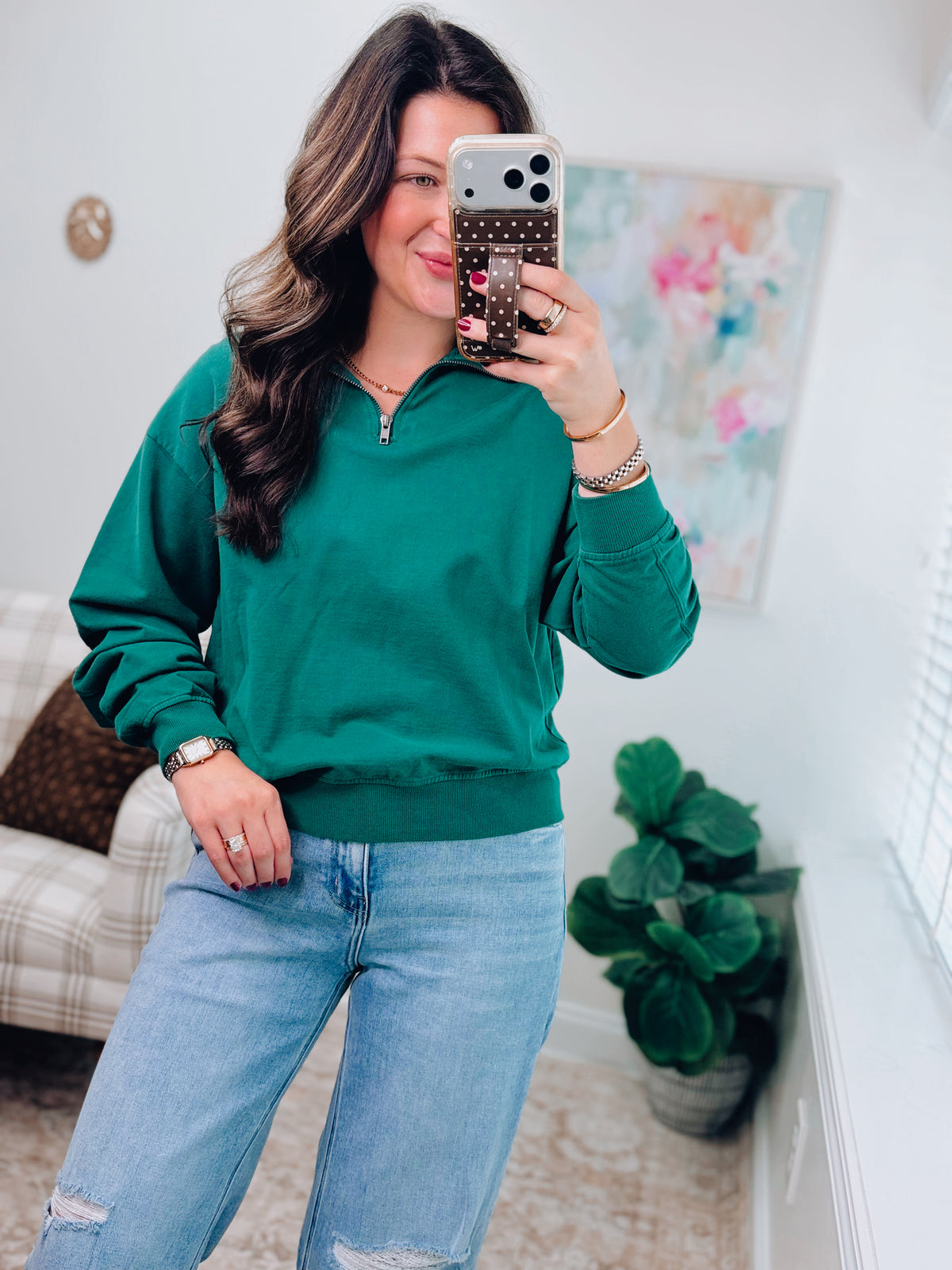 DOORBUSTER Half Zip Pullover - Green