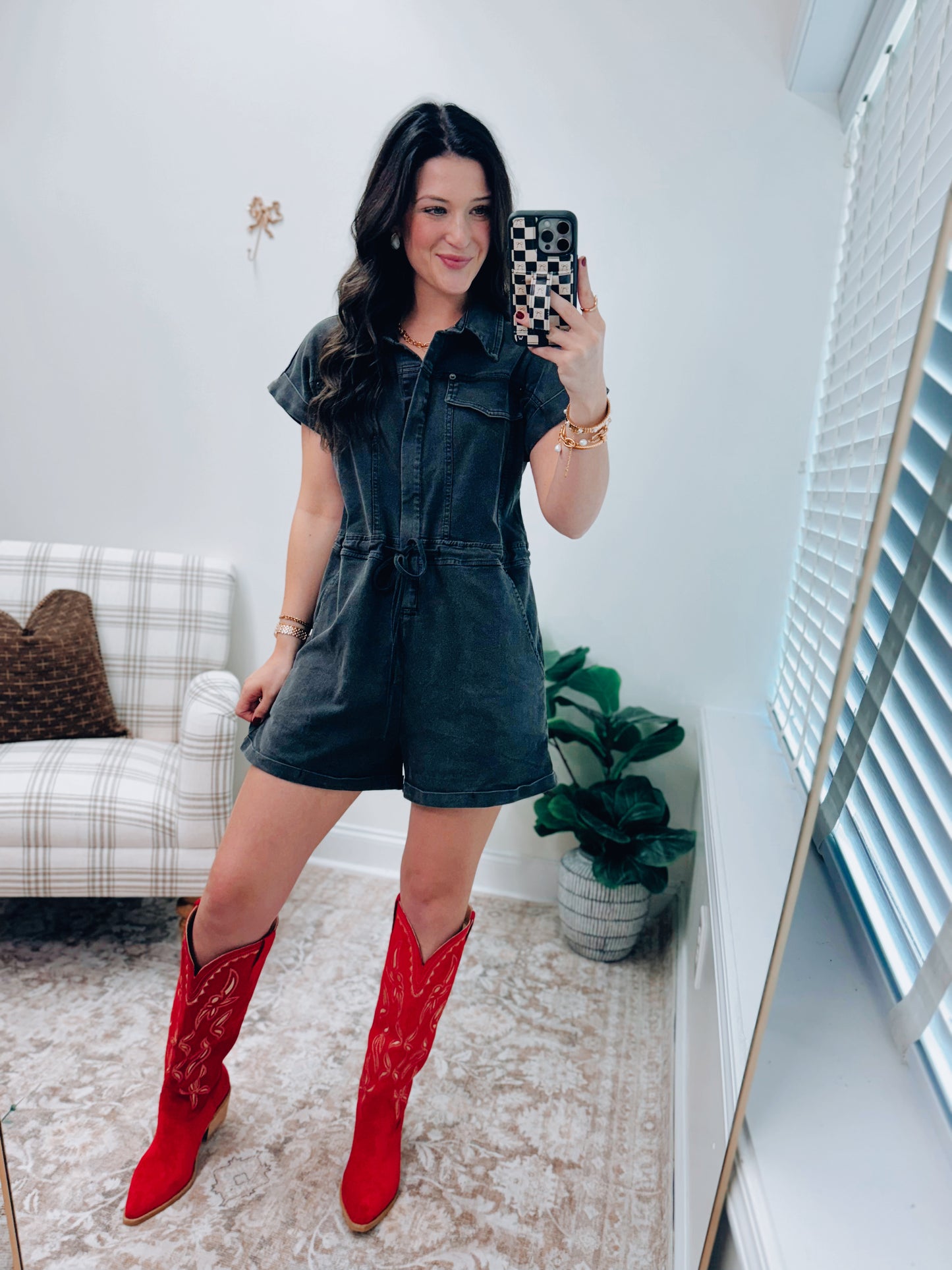 Reese Vintage Denim Romper