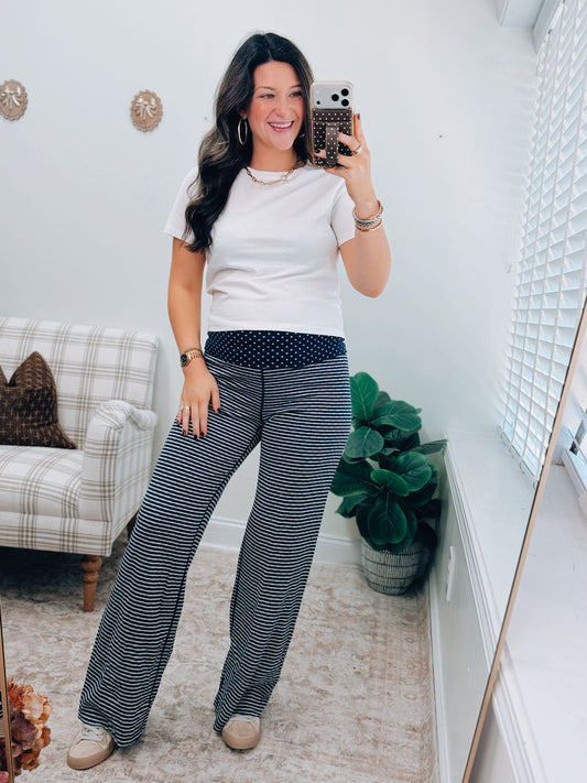 Stevie Polka Dot Stripe Lounge Pants