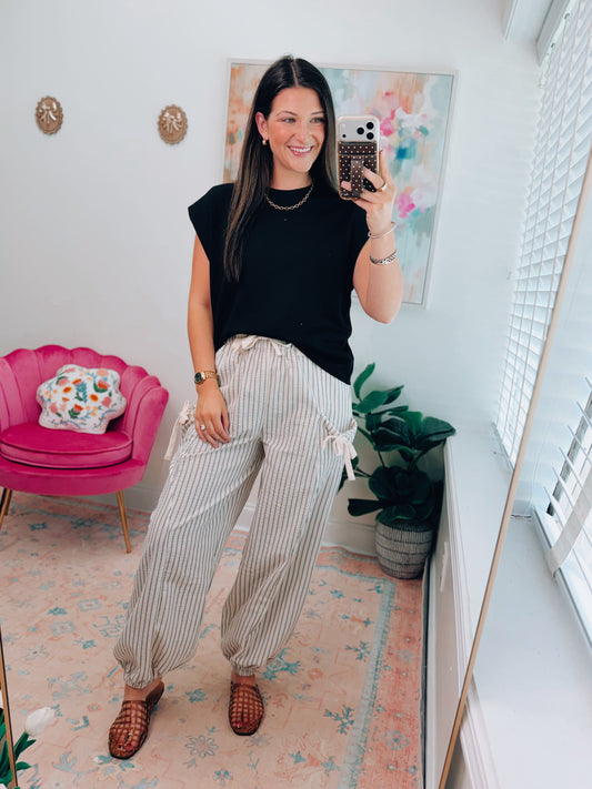 Reverie Striped Cuff Pants
