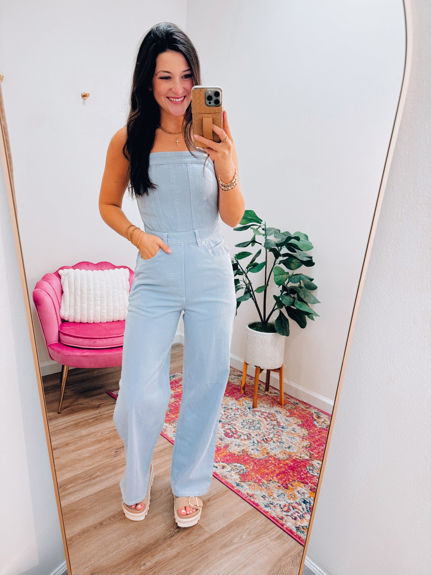 Aubree Denim Jumpsuit