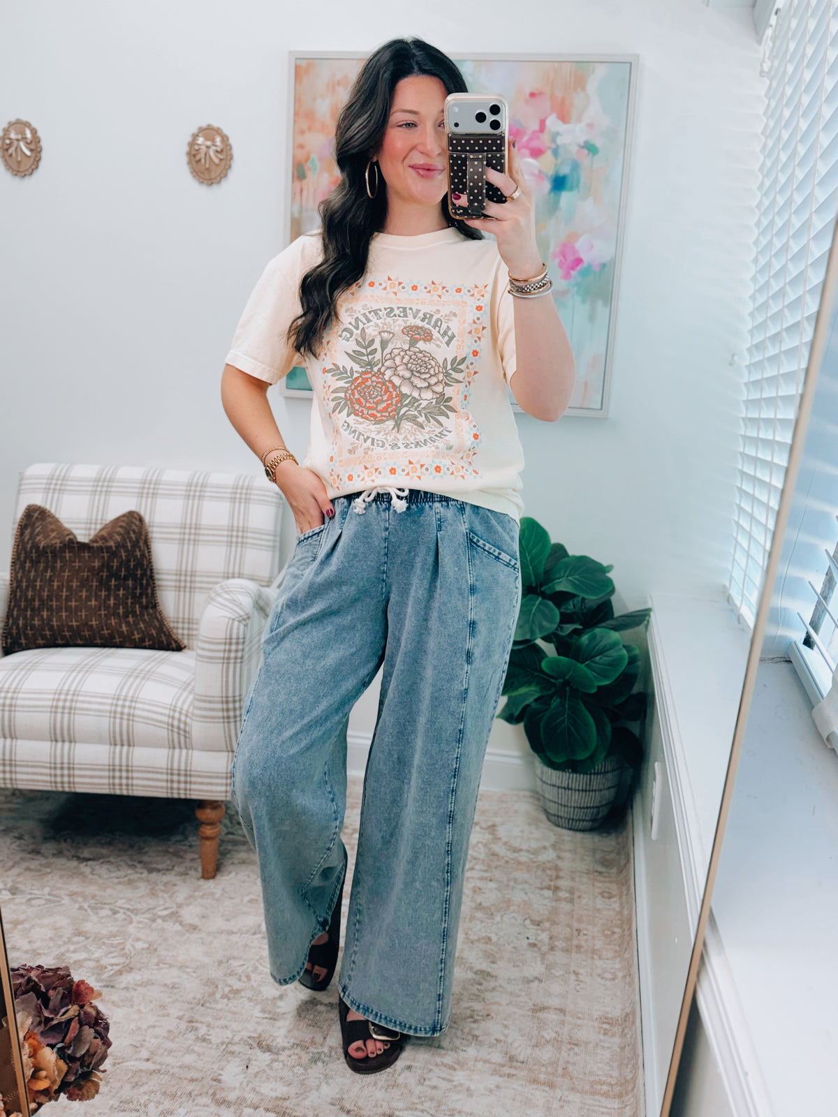Rove Slouch Stretch Denim Sweat Pants