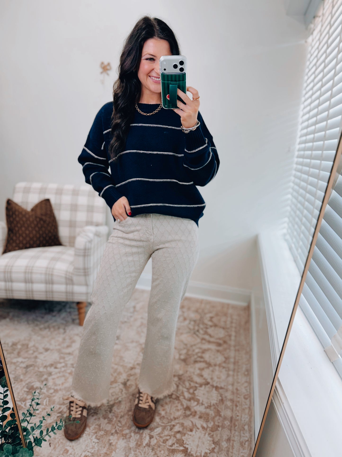 Simple & Stripe Navy Sweater