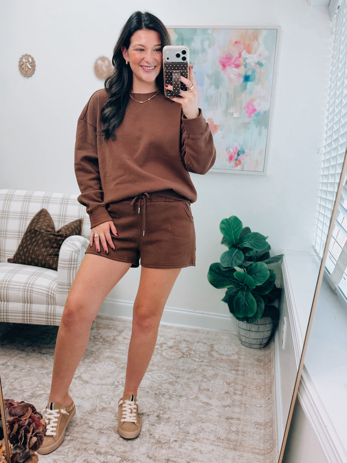 DOORBUSTER | Comfort Lux Shorts Set - Brown