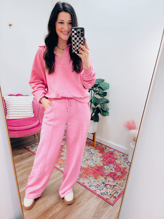 Rose Pink Casual Comfy Set