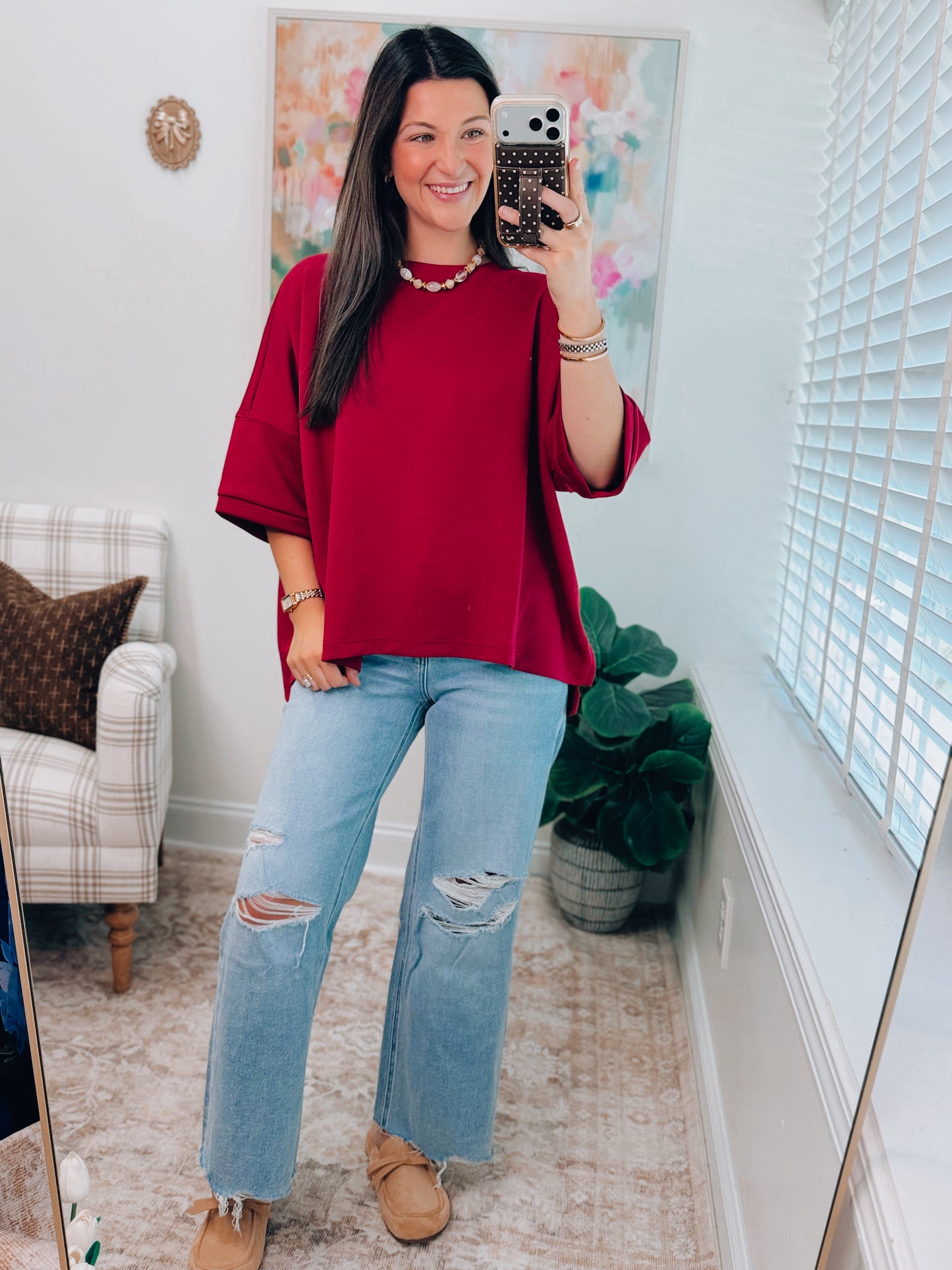 Dallas Scuba Basic Top - Cabernet