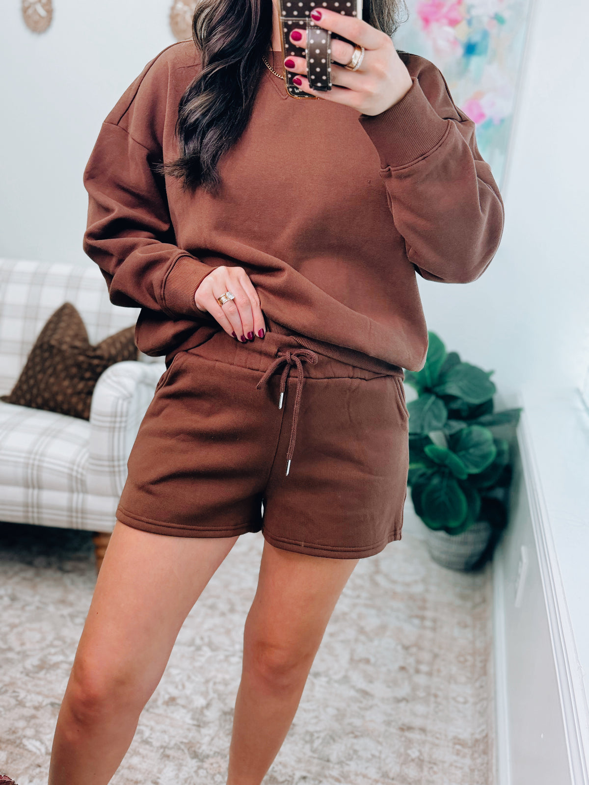 DOORBUSTER | Comfort Lux Shorts Set - Brown