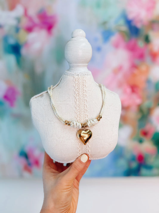 Grace Cable Heart Necklace