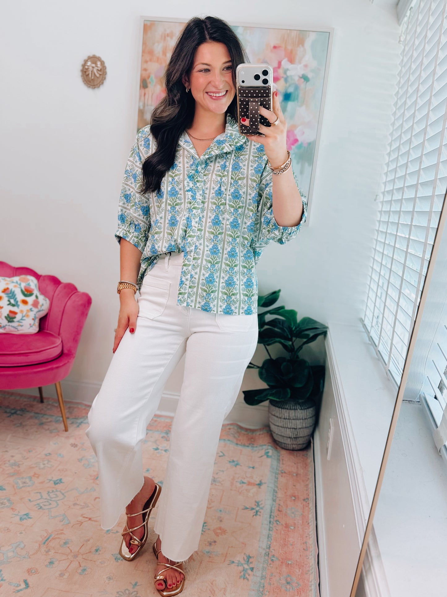 Tatum Floral Ruffle Top