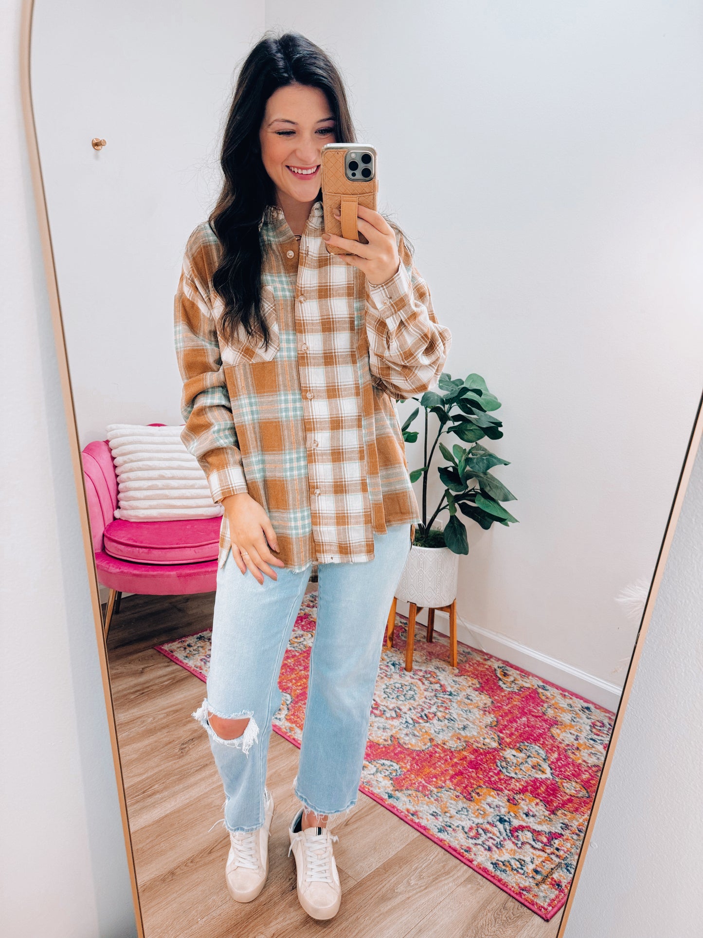 Noel Flannel Top