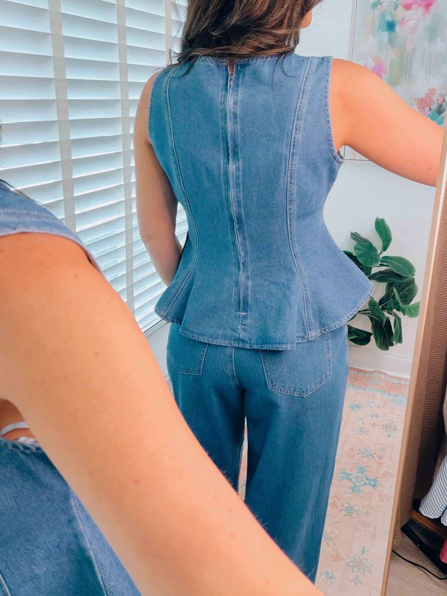 Magnolia Pleated Denim Set