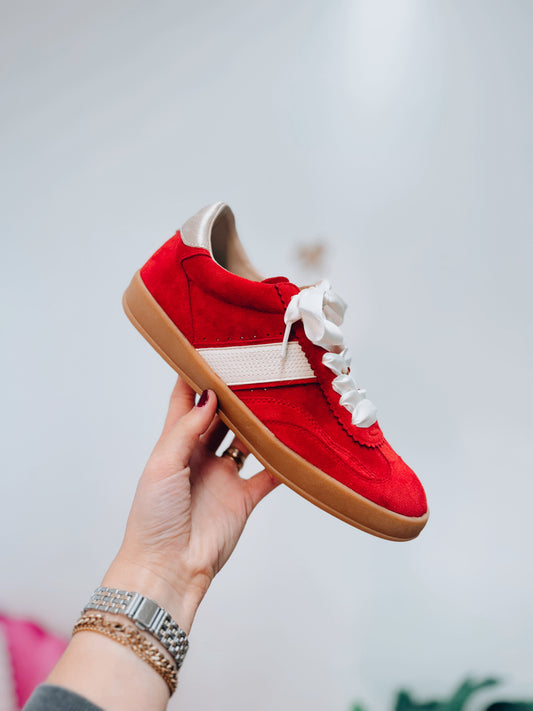 Dixie Suede Red Stripe Sneaker
