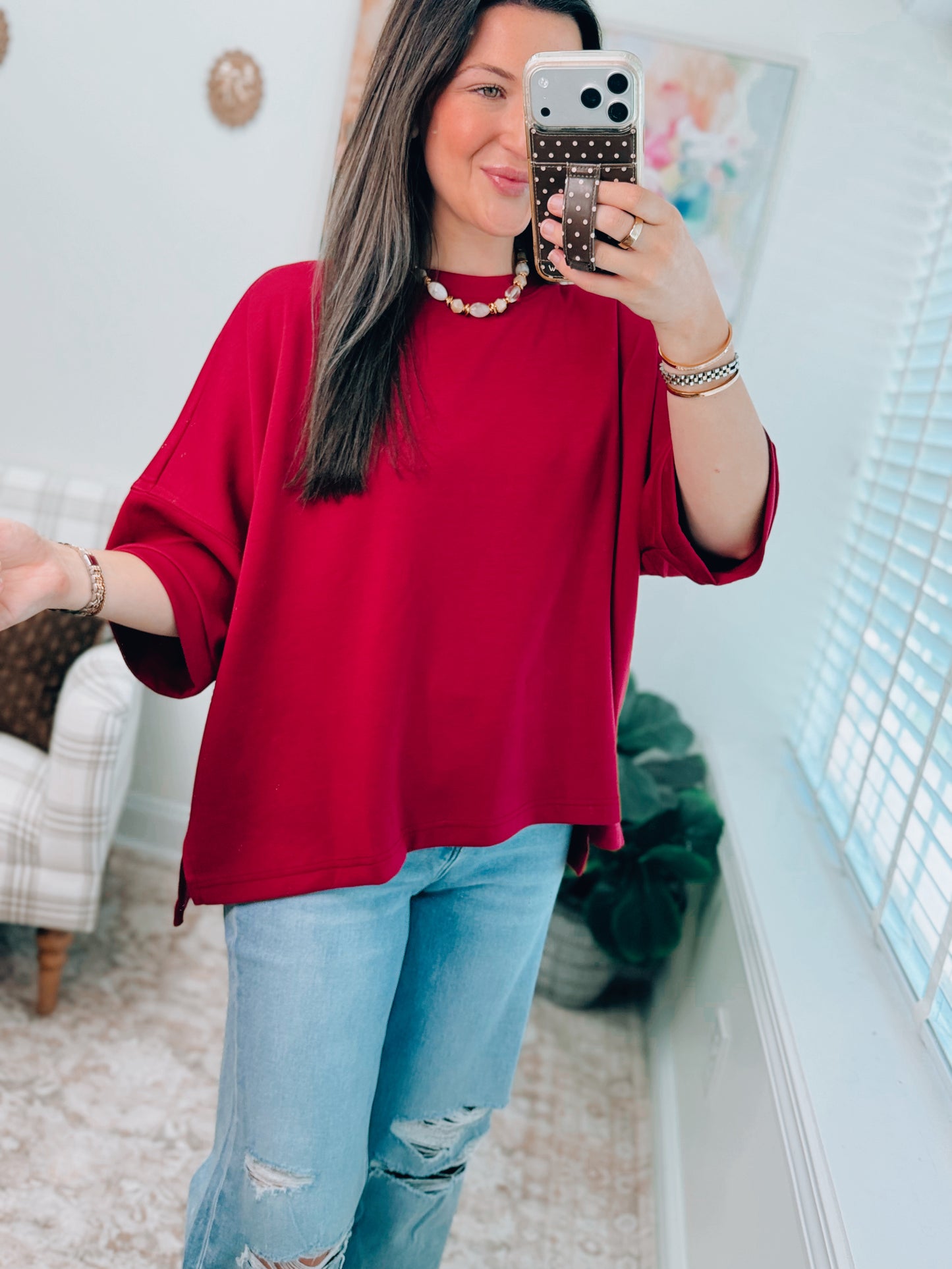 Dallas Scuba Basic Top - Cabernet