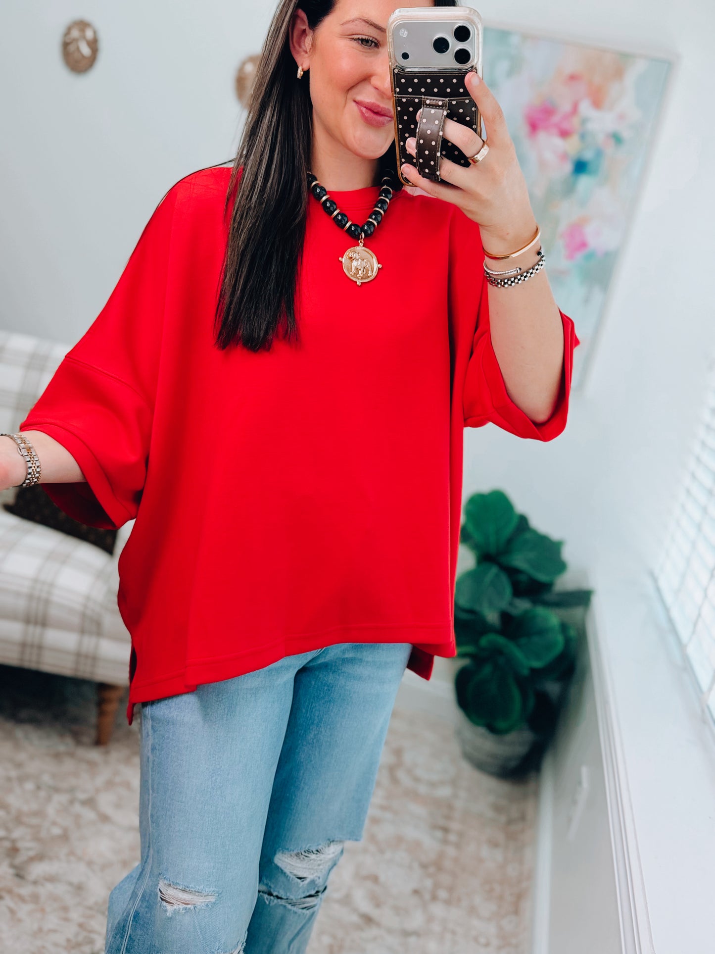 Dallas Scuba Basic Top - Ruby