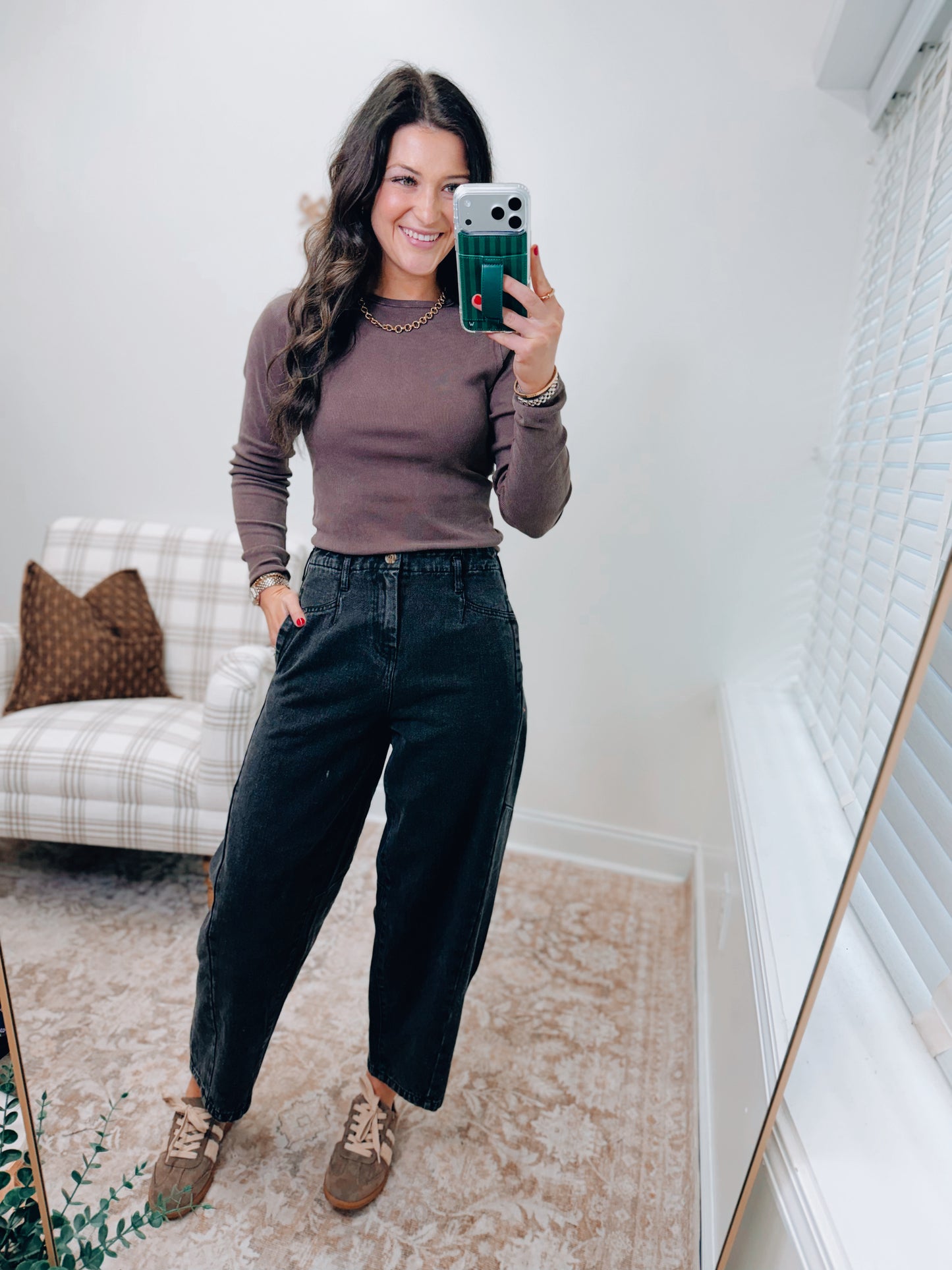 Vintage Black Barrel Denim