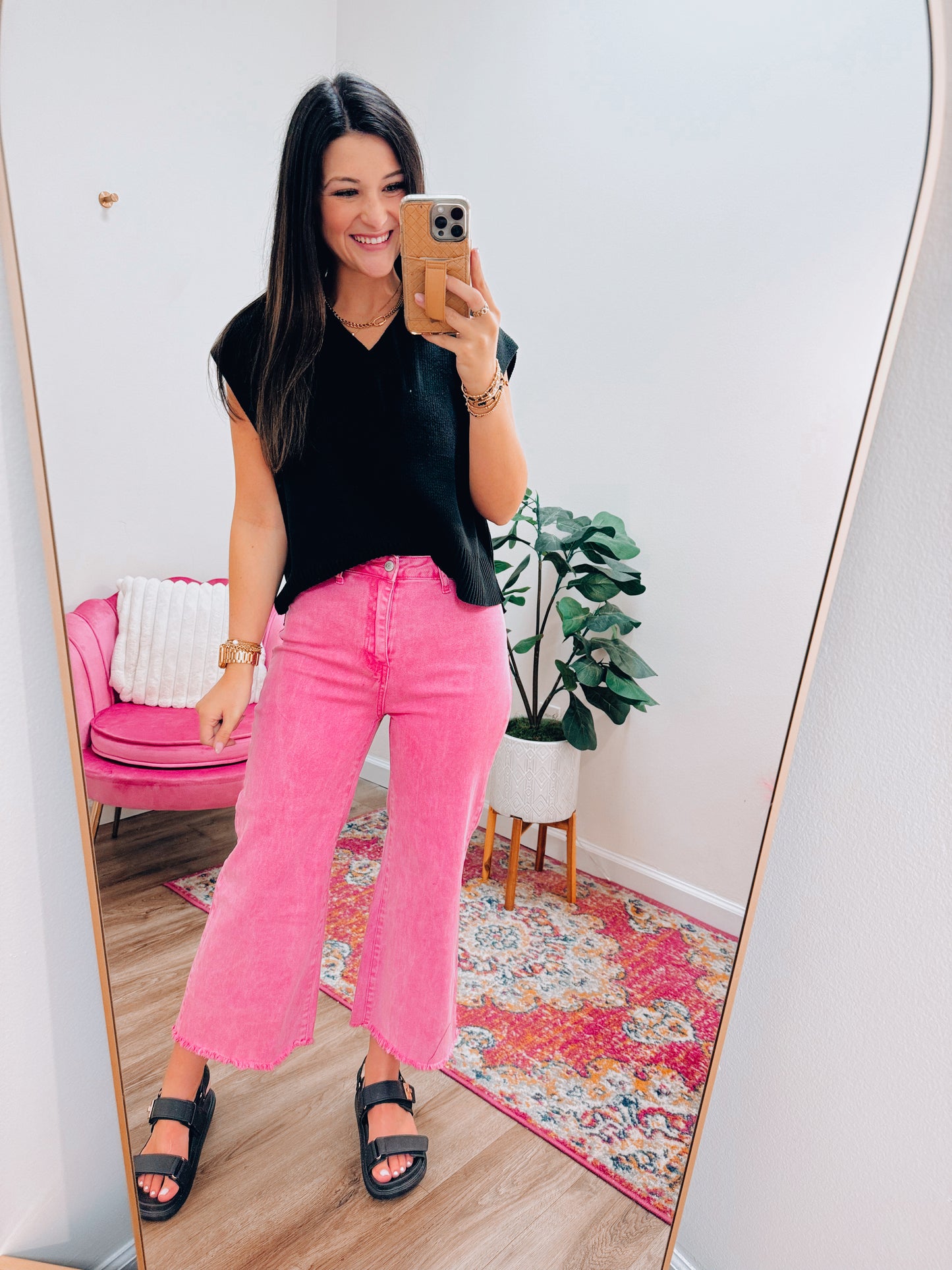 Rudy Cropped Denim - Pink