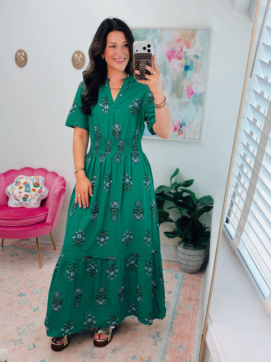 Maddie Floral Smocked Maxi Dress
