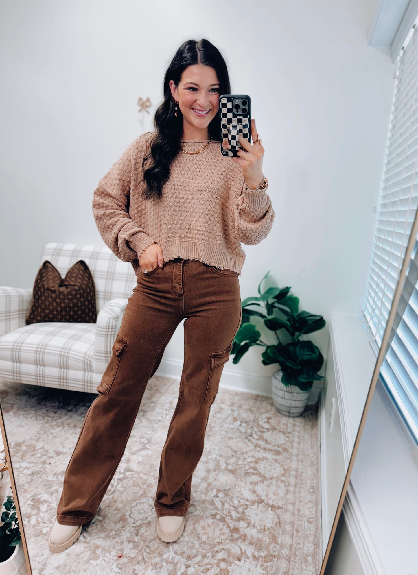 Espresso Risen HR Cargo Denim