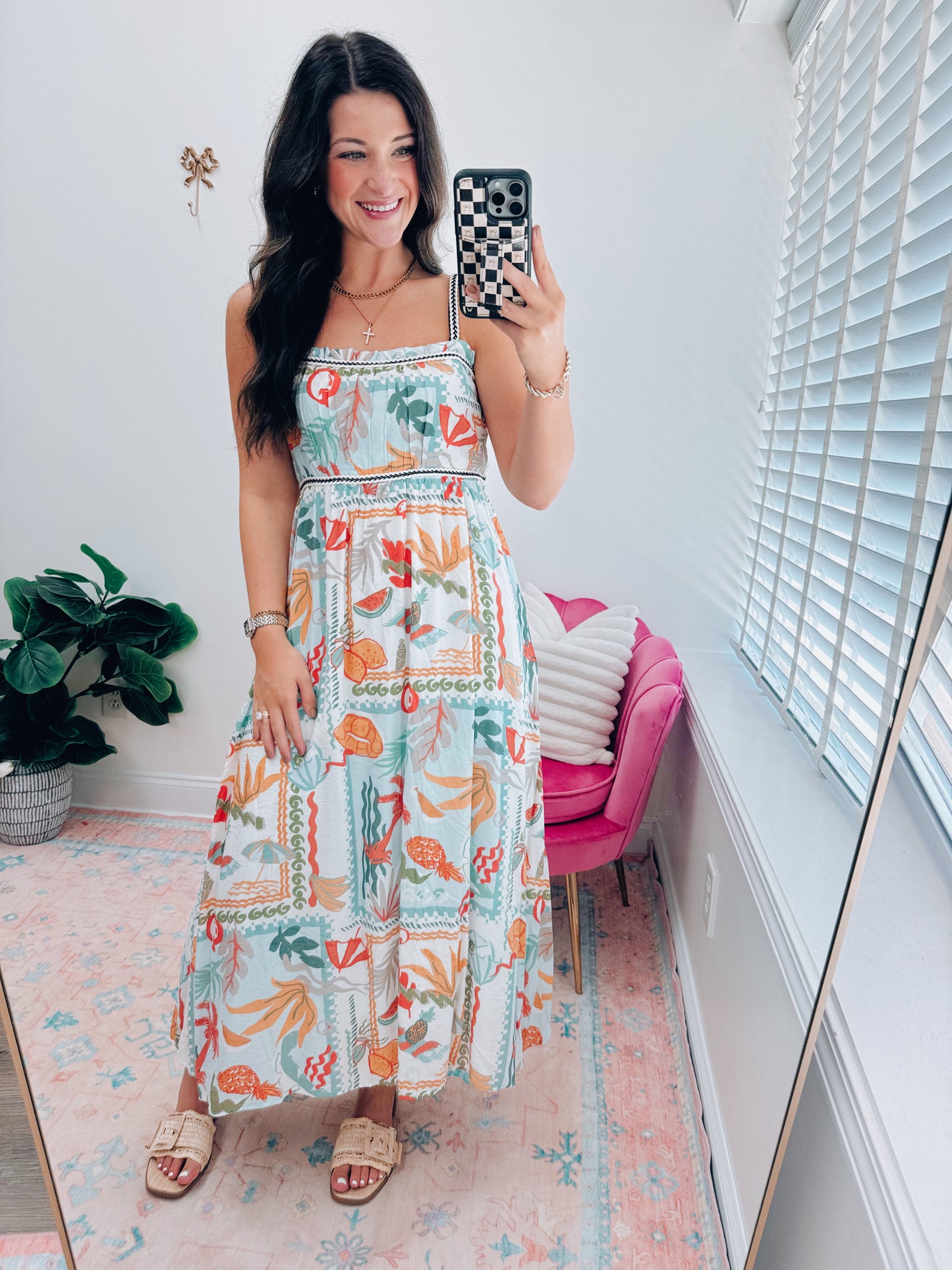 Palmer Braid Trim Midi Dress