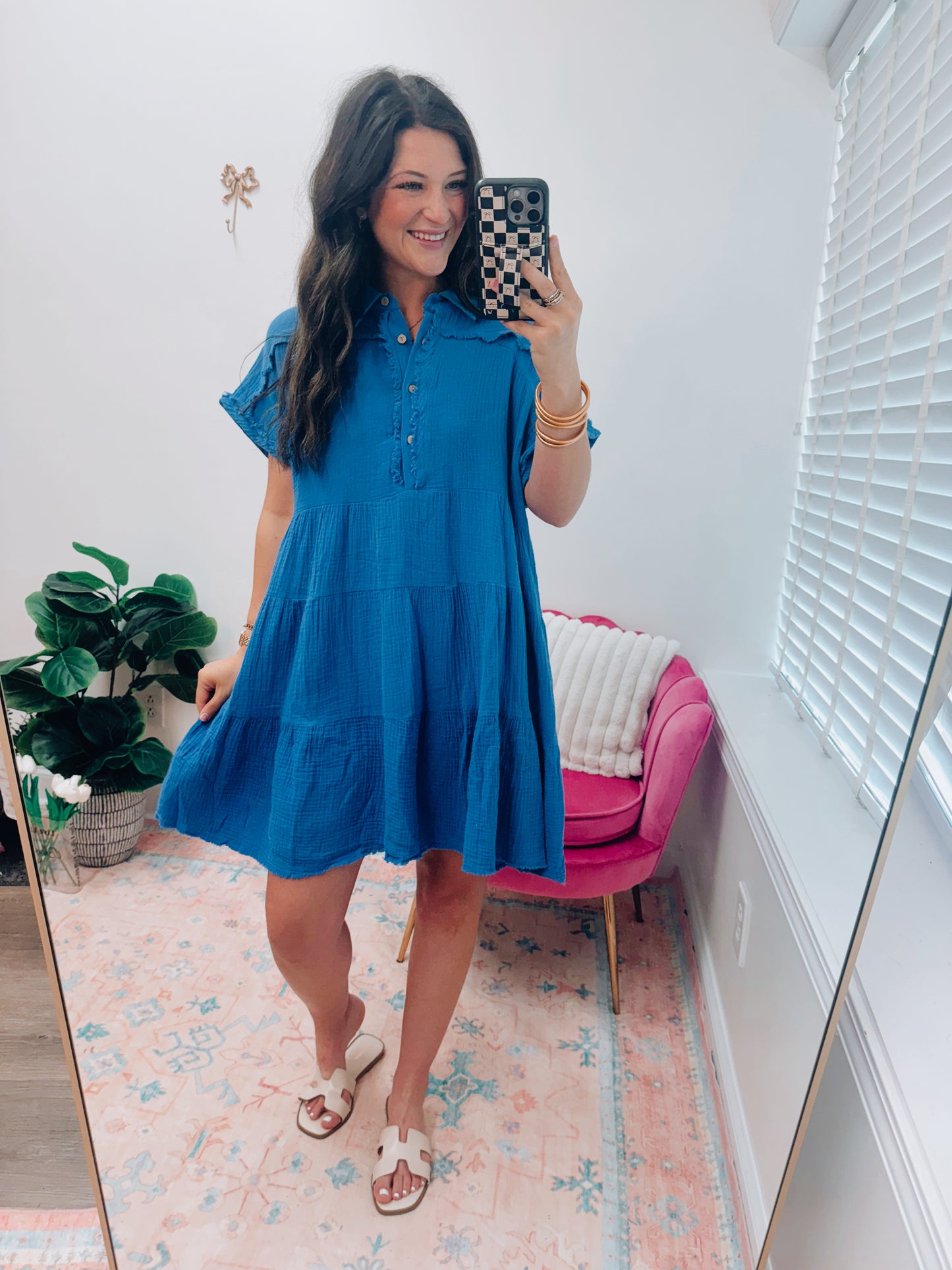 Jane Gauze Tiered Mini Dress