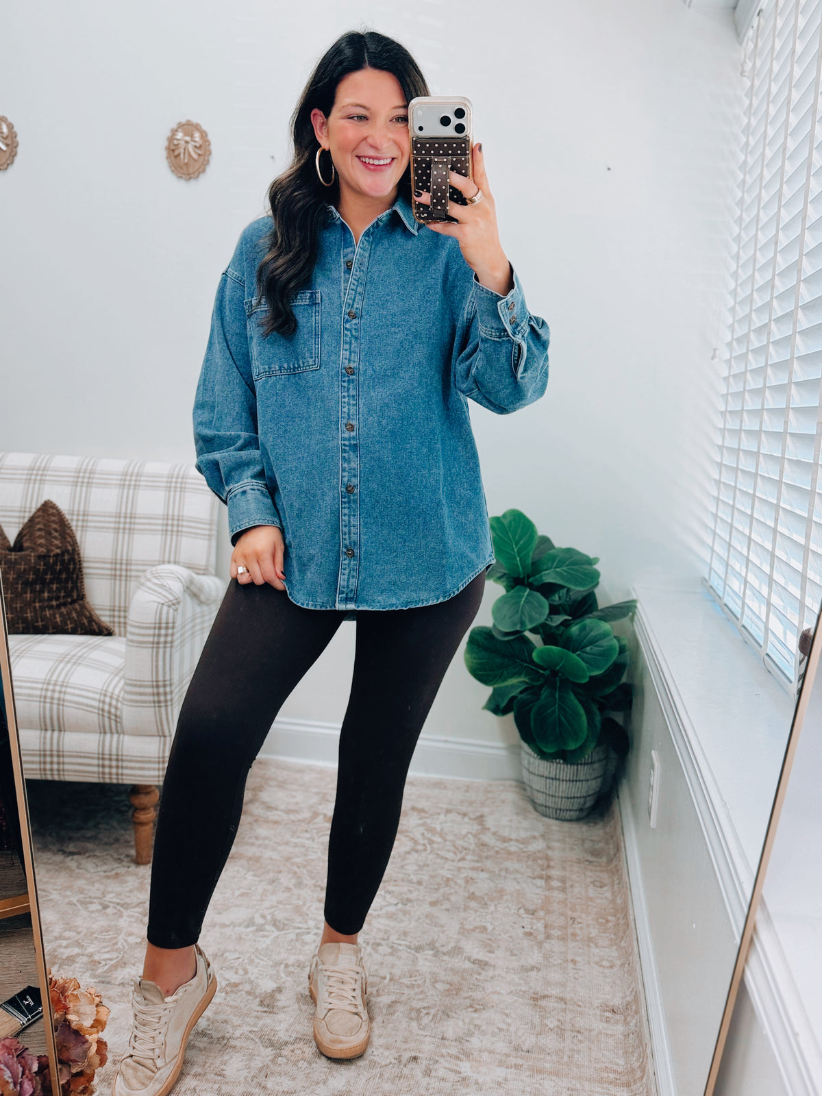 Raleigh Denim Button Jacket Top