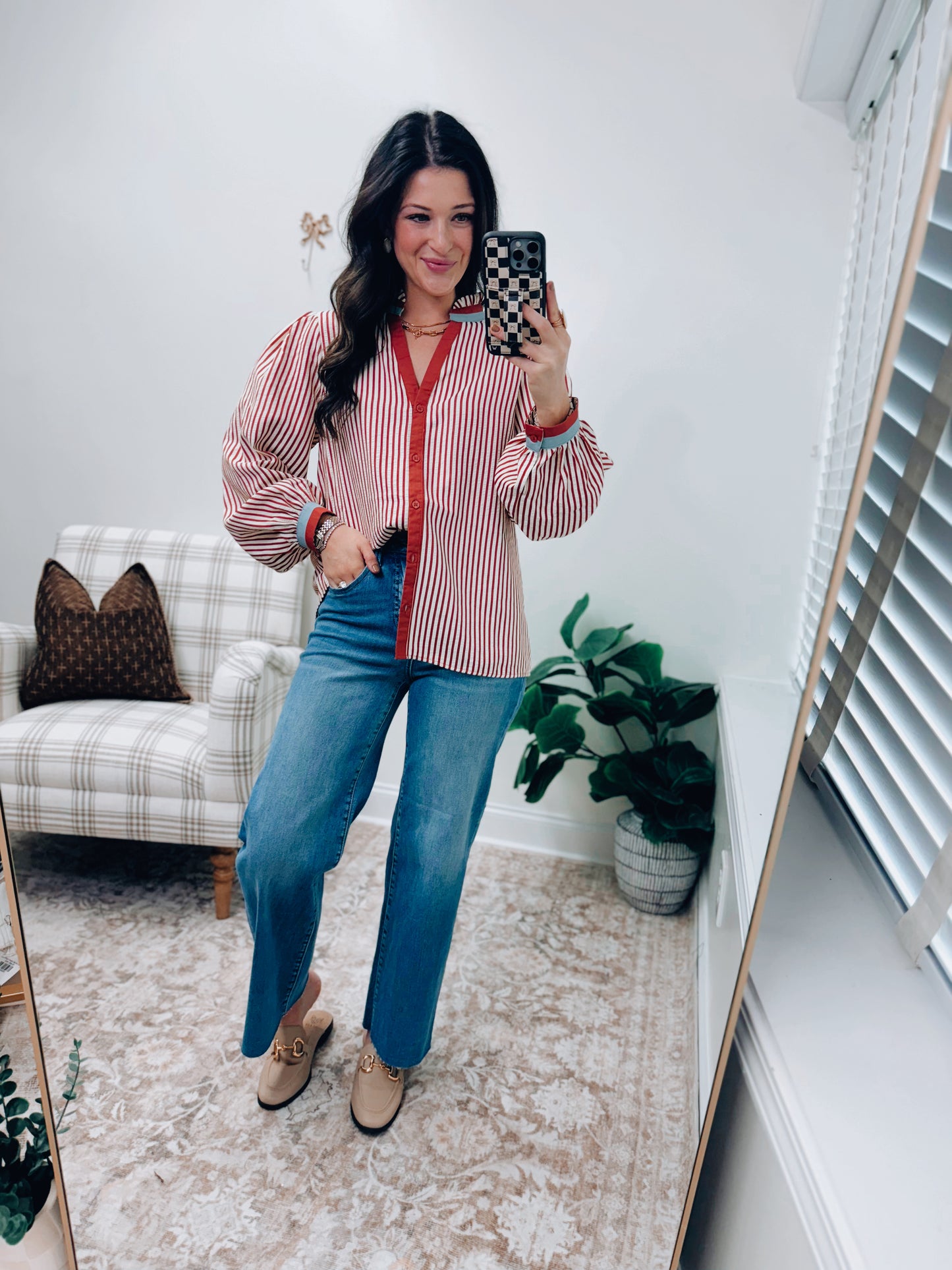 Sammy Striped Ruffle Top