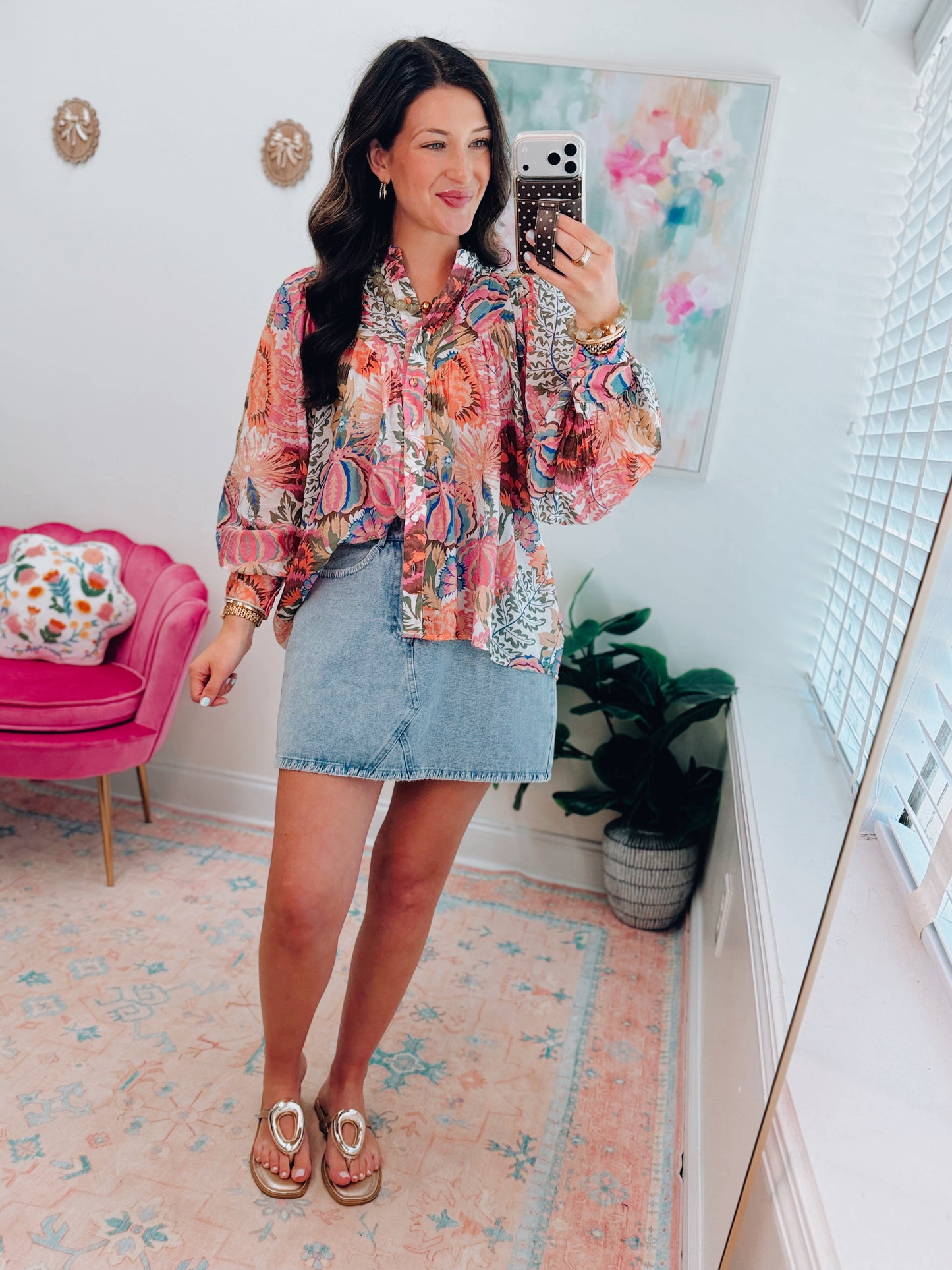 Indie Sheer Printed Top