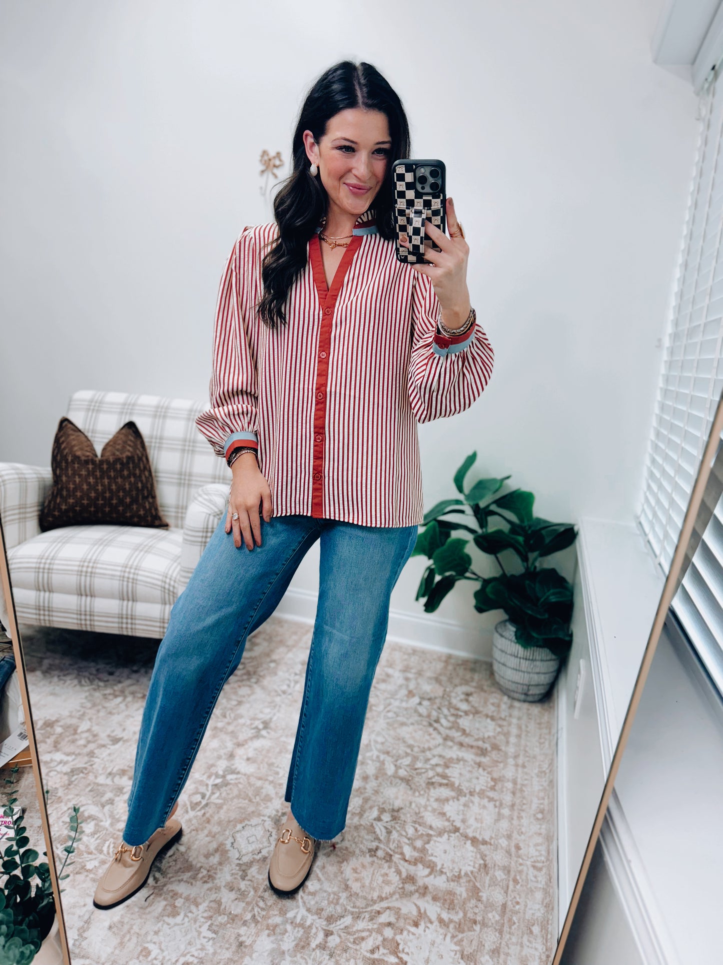 Sammy Striped Ruffle Top