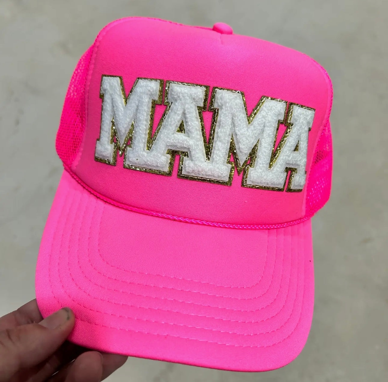 MAMA Letter Patch Trucker Hat