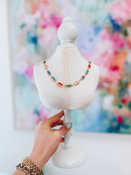 Roux Colorful Glass Necklace