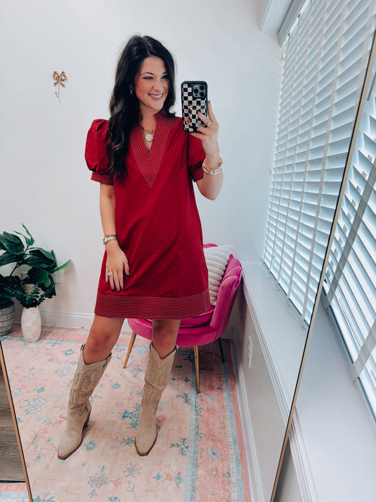 Rowan Embroidered Mini Dress