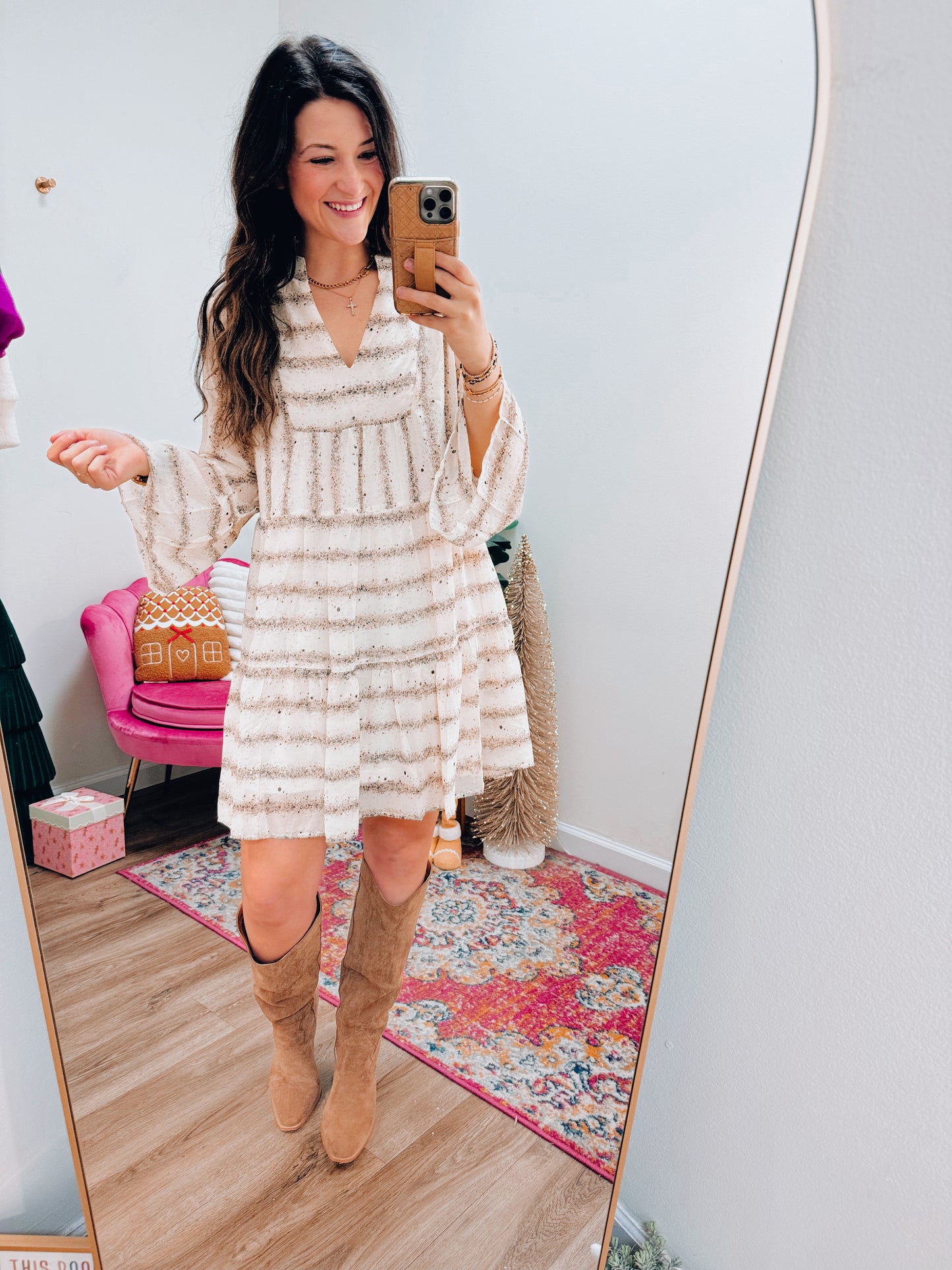 Spring Speckled Mini Dress