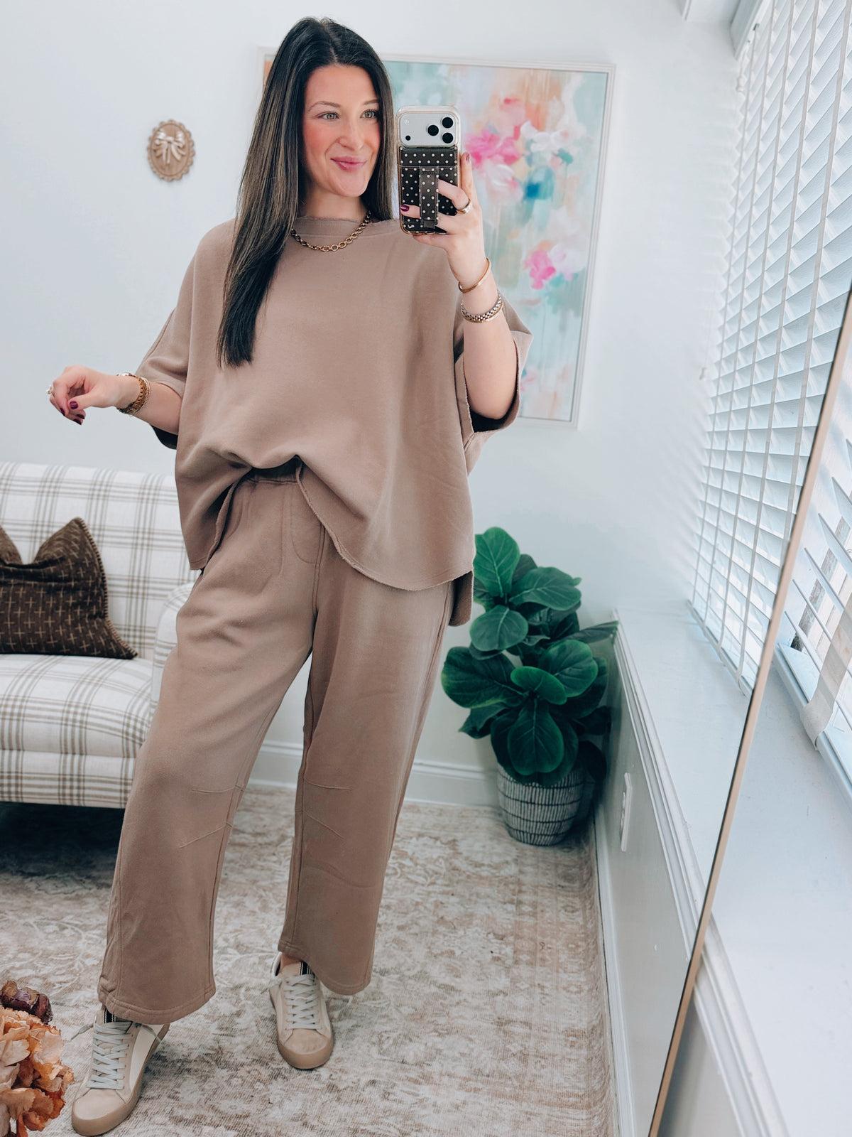 Malibu Taupe Air Cotton Barrel Lounge Set