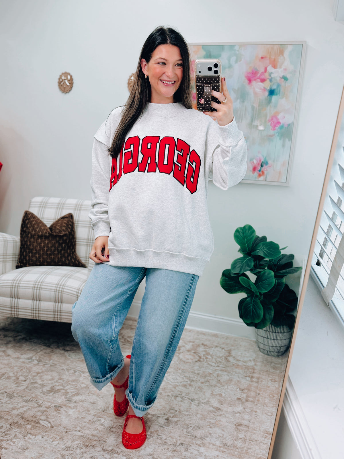 The Mock Club Pullover - Heather Gray GEORGIA