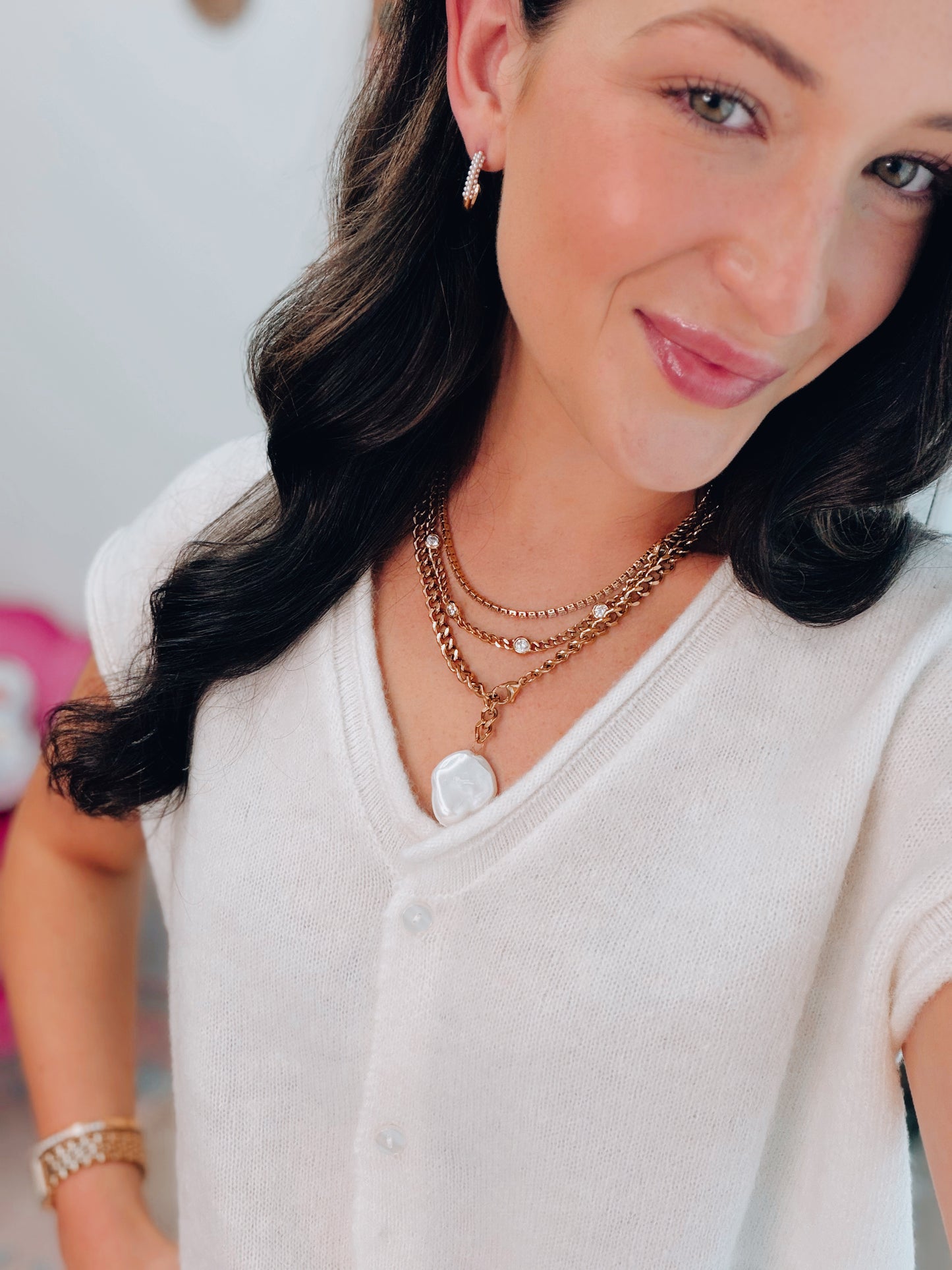 Ember Raw Edge Sleeveless Cardigan - Cream