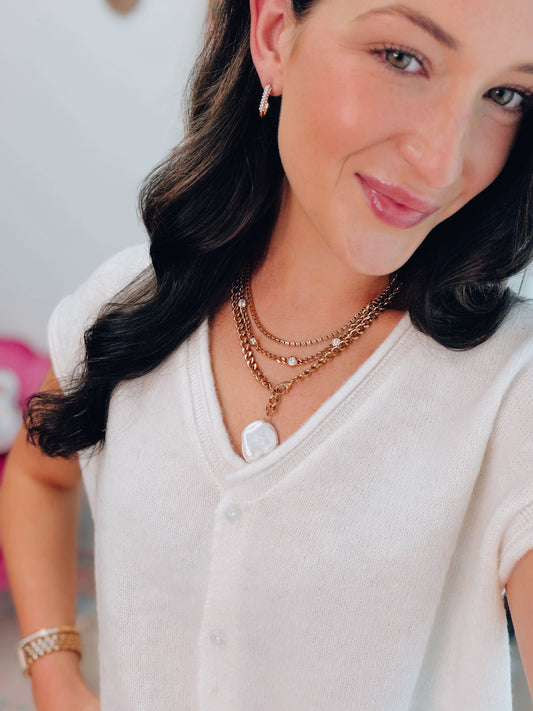 Wren 18k Gold Plated Pearl Drop Necklace