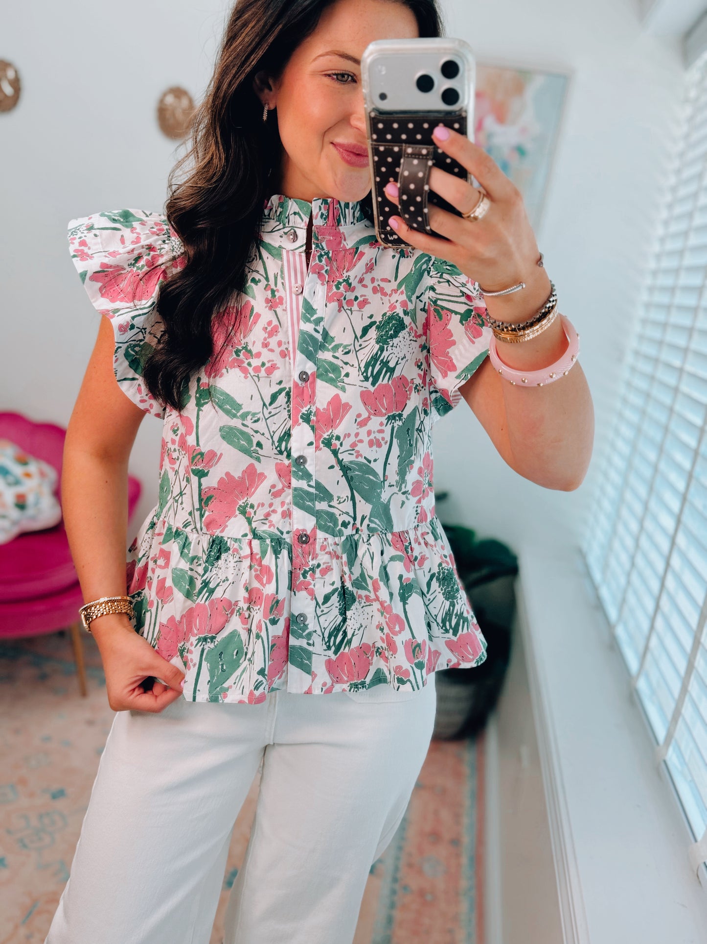 Garden Party Ruffle Top