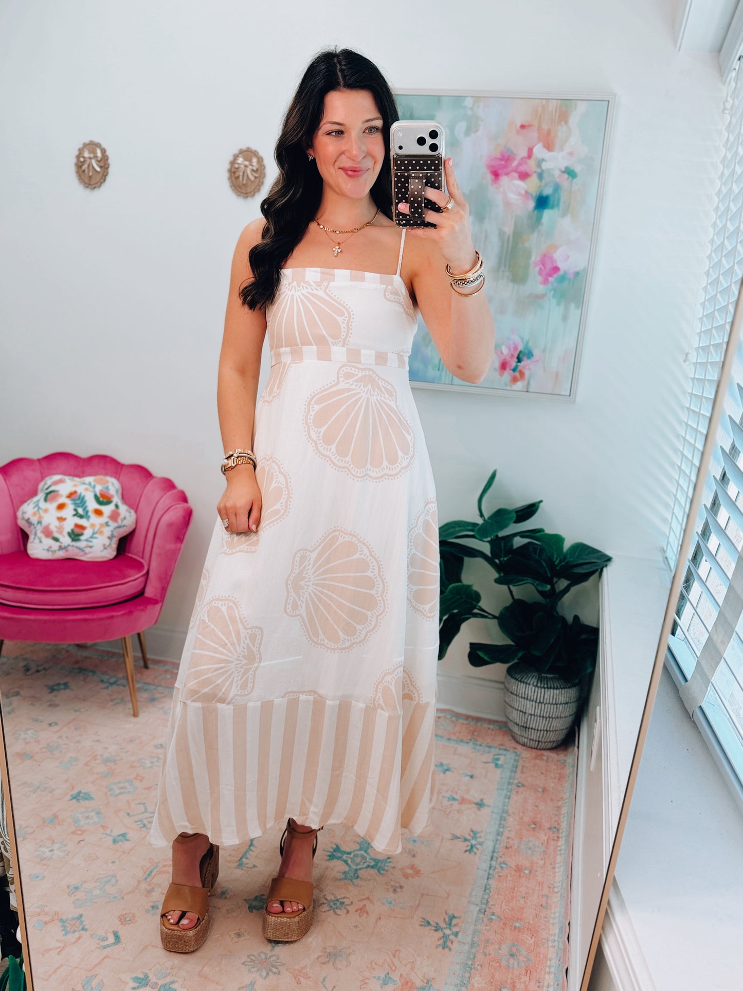 Seashell Taupe Midi Dress