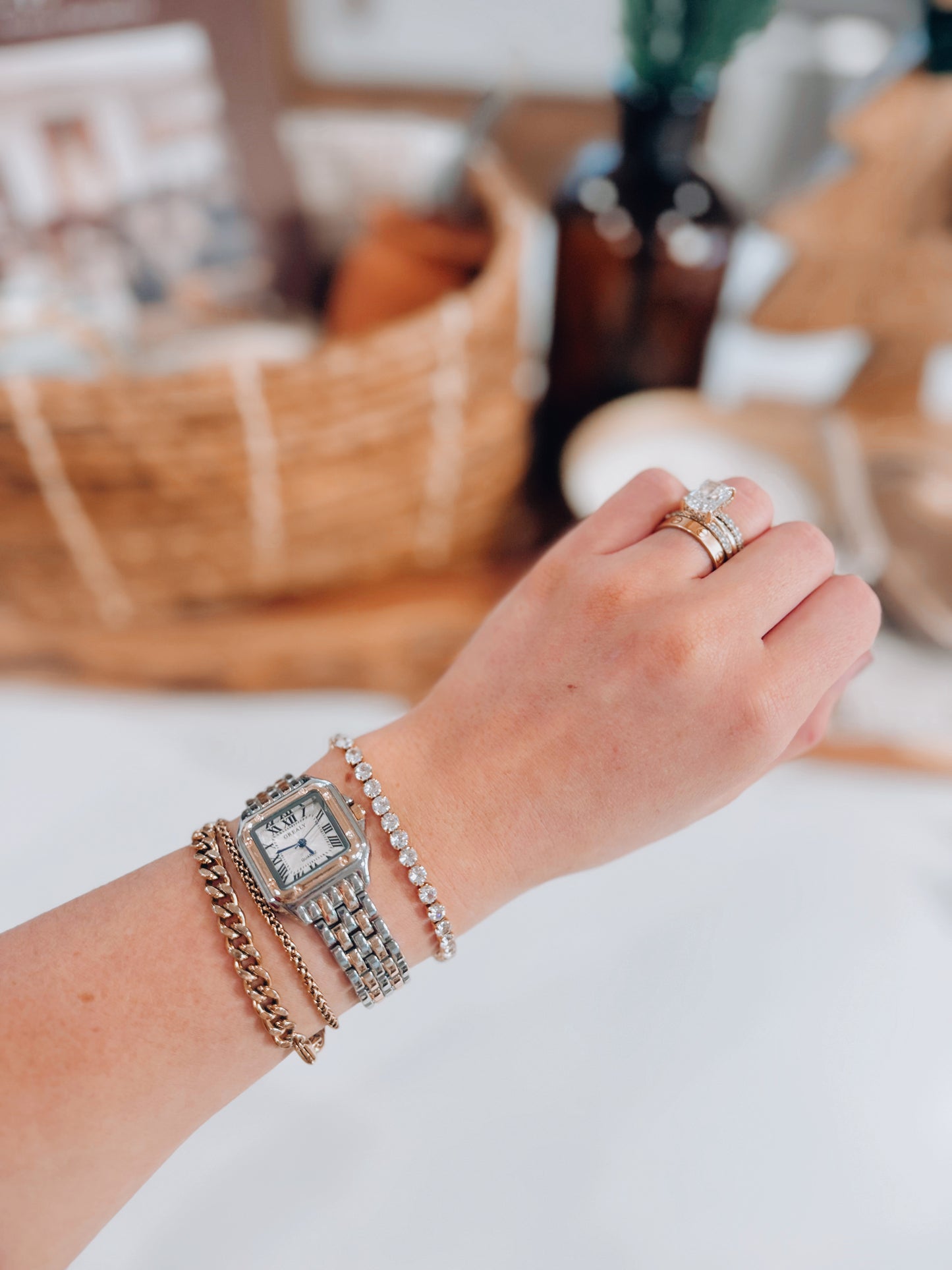 Sawyer 18k Gold Plated Tennis Bracelet