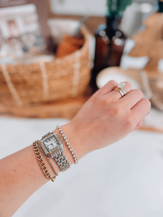 Sawyer 18k Gold Plated Tennis Bracelet