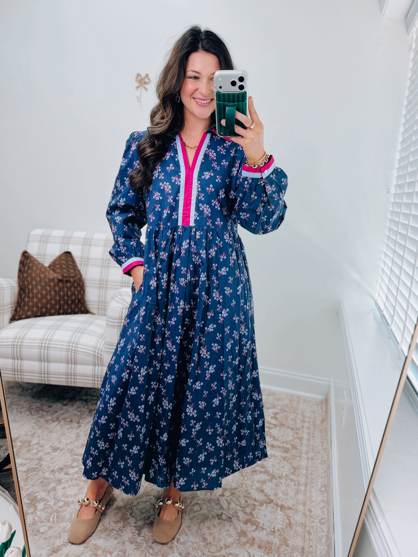 Beckett Floral Mix Midi Dress