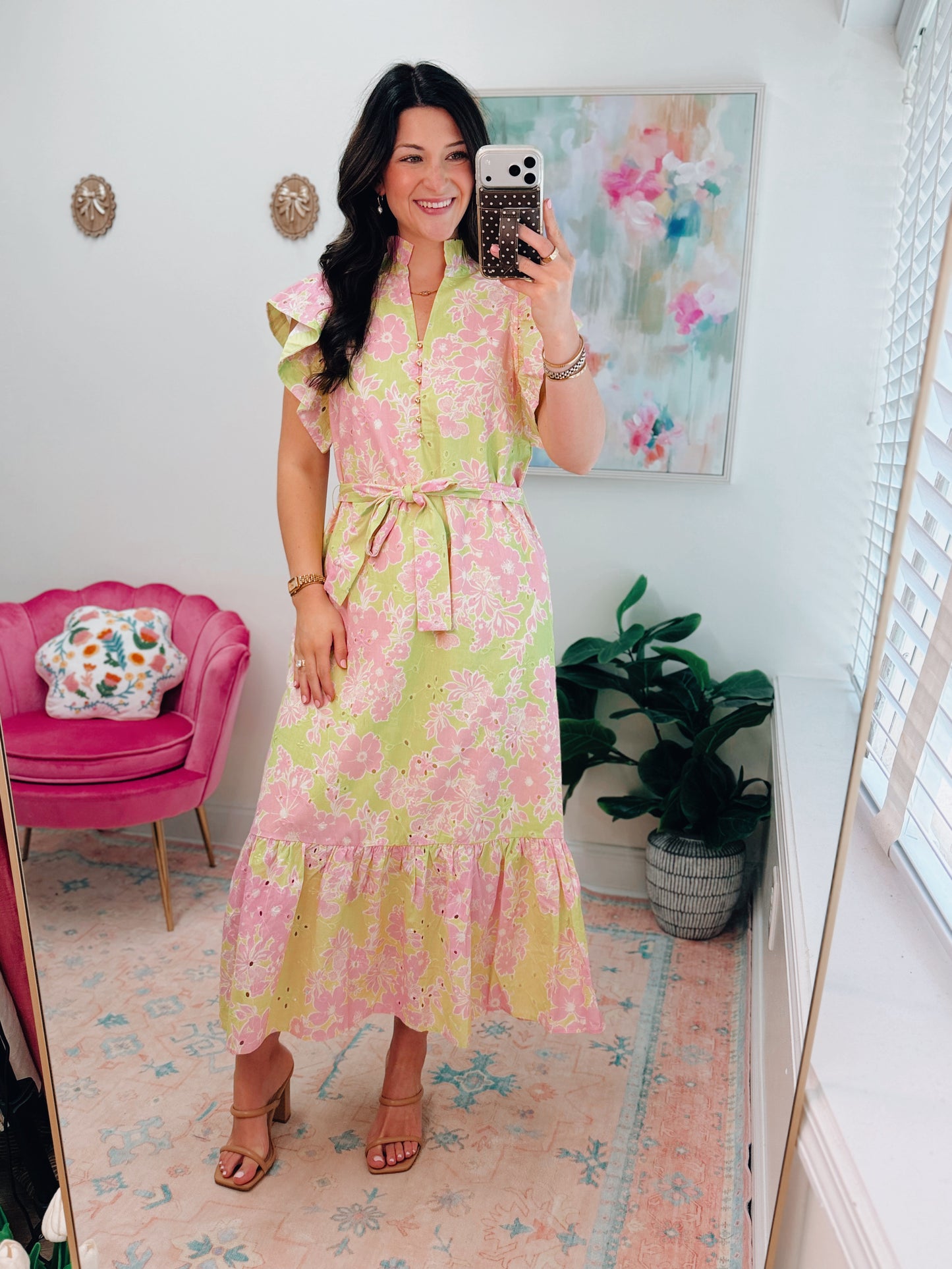 Ivy Eyelet Midi Dress