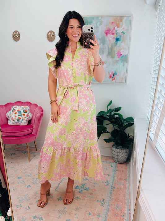 Ivy Eyelet Midi Dress