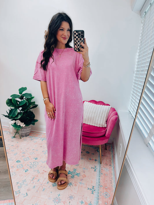 Mineral Comfy Midi Tee Dress