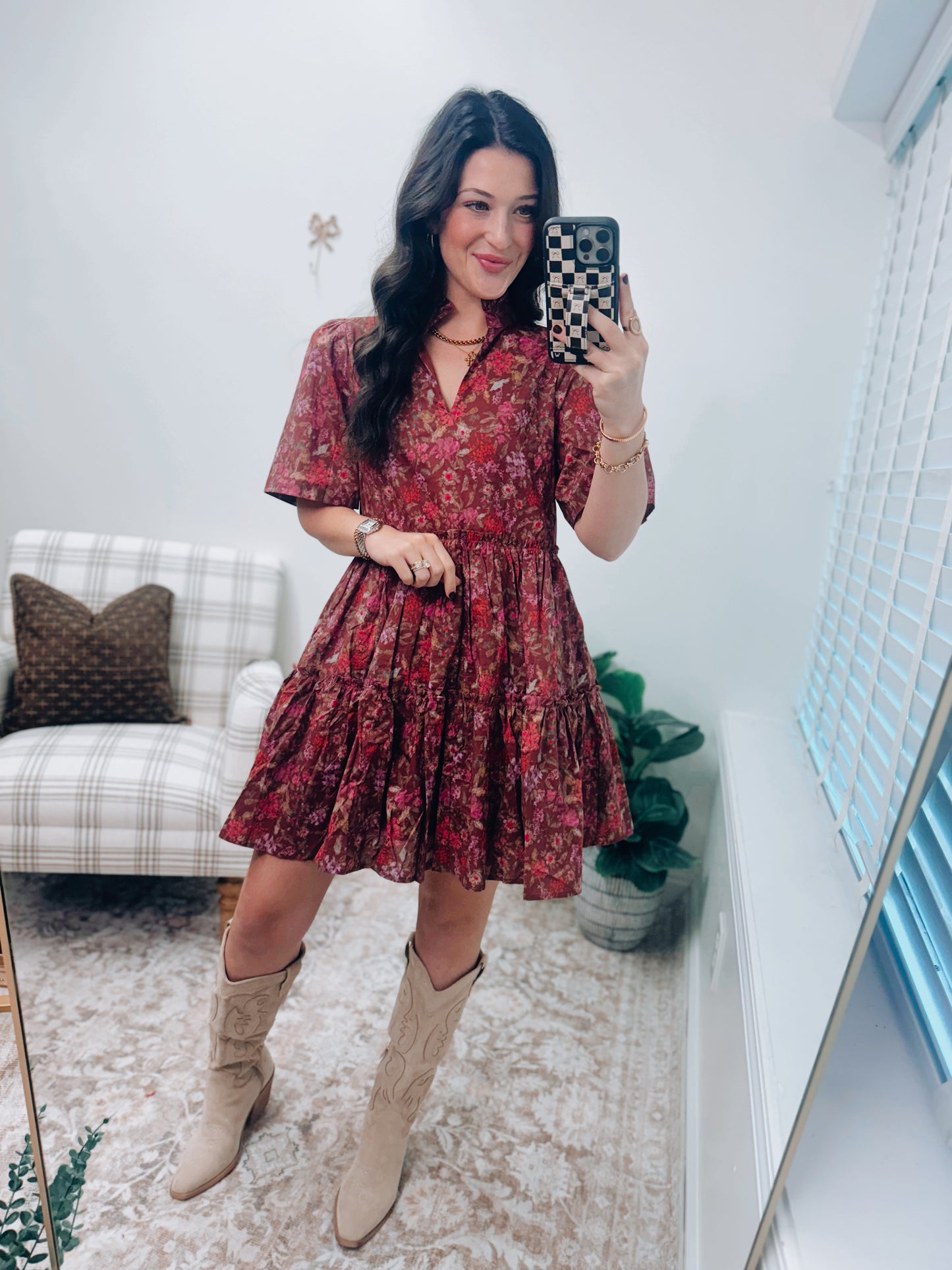 Riley Mix Mini Dress