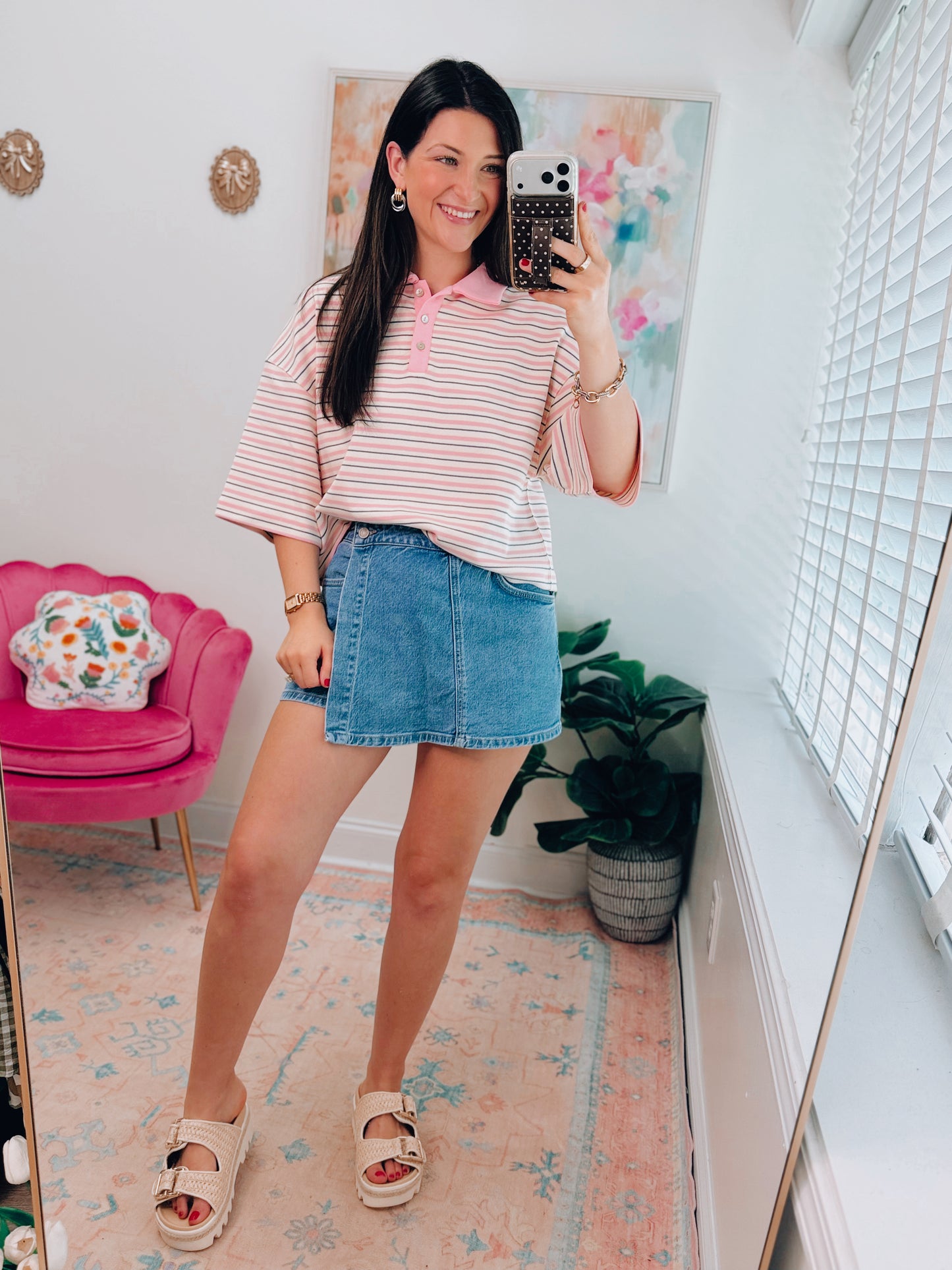 Summer Stripes Collared Top