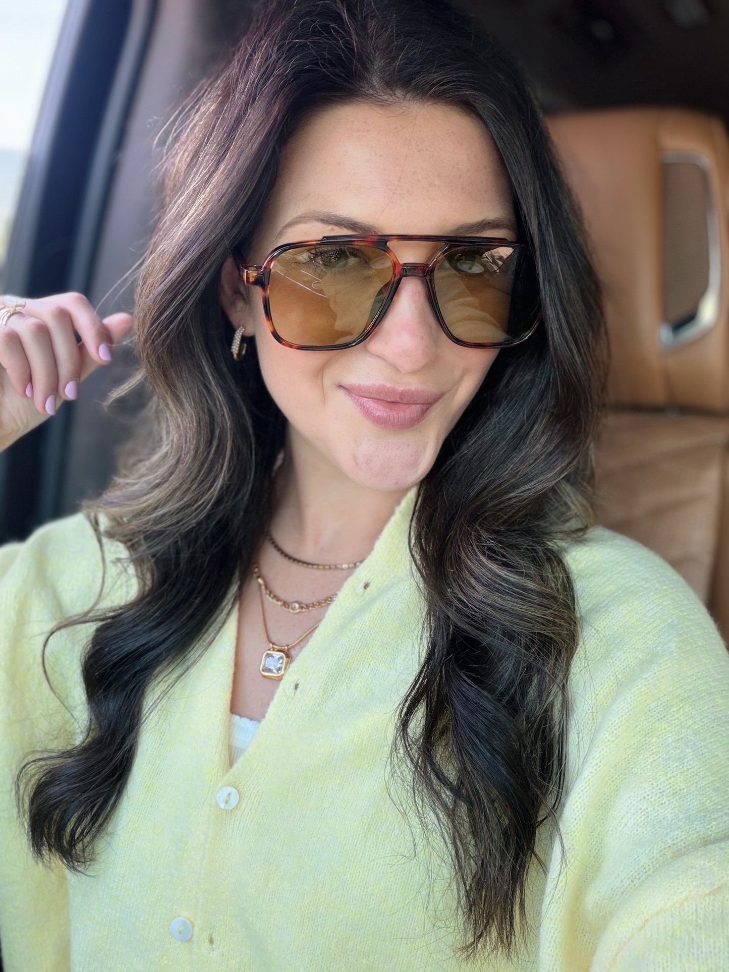 Hayes Tortoise Aviator Sunglasses