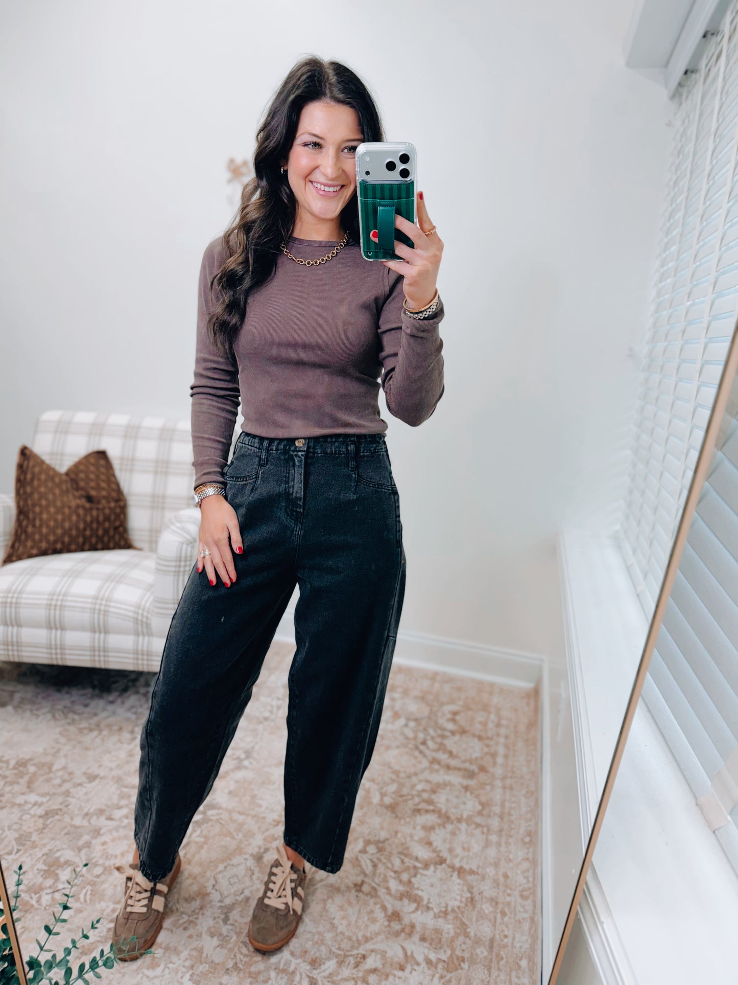 Vintage Black Barrel Denim