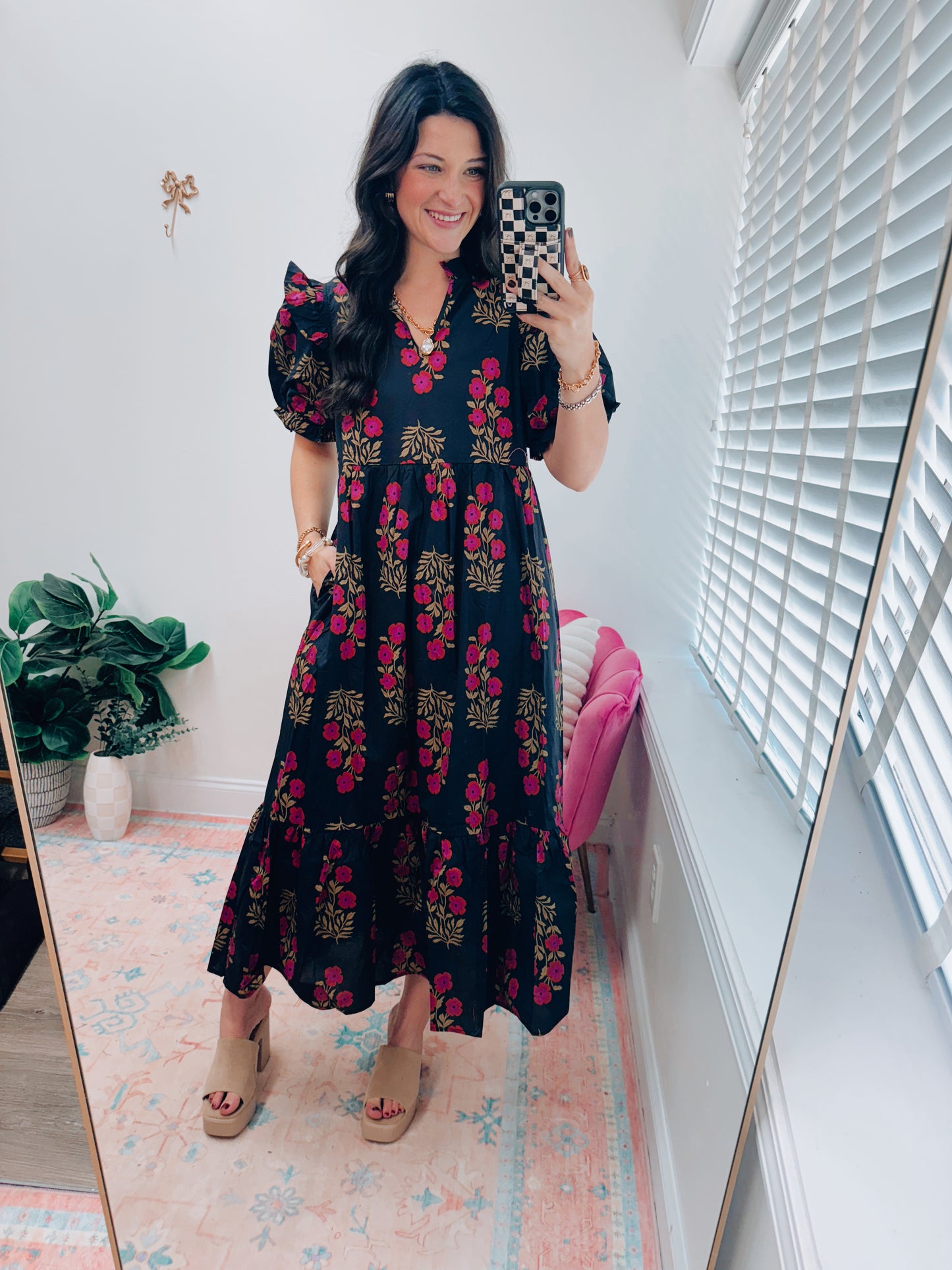Delilah Floral Midi Dress