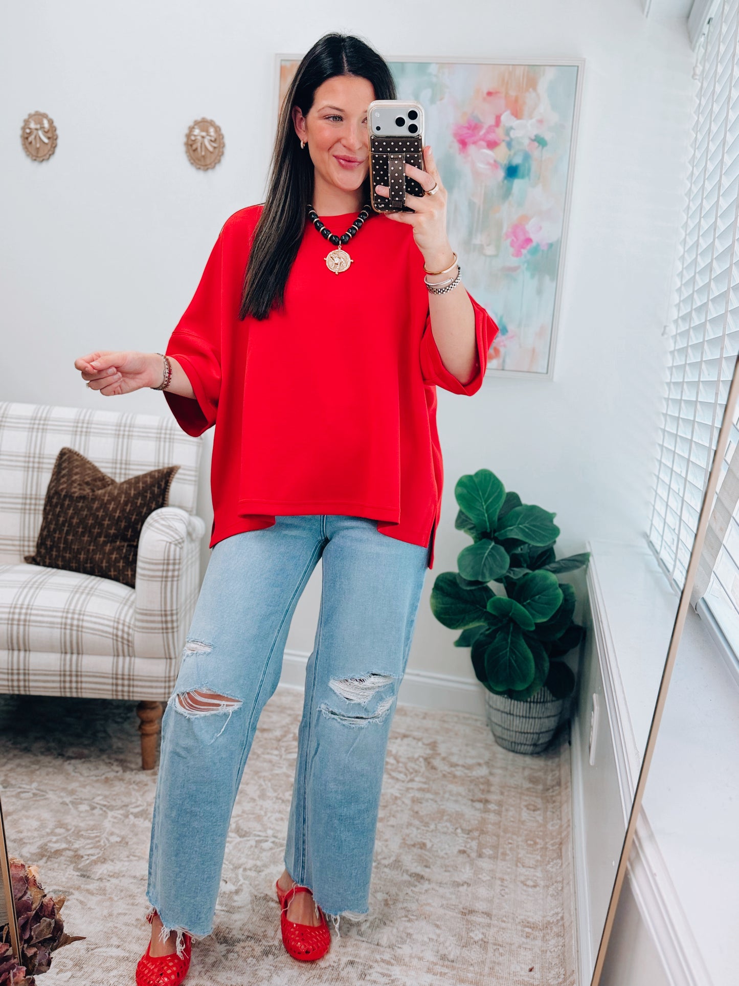 Dallas Scuba Basic Top - Ruby